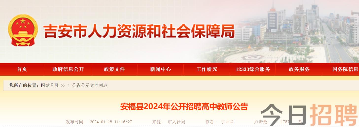 高安市人民政府办公室最新招聘信息概述